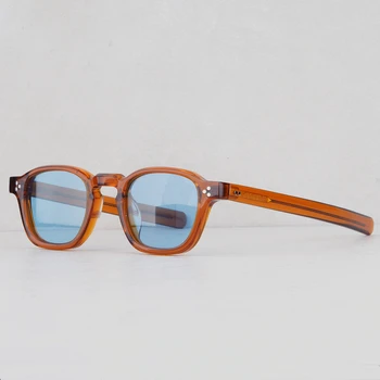 Модные винтажные Солнцезащитные очки из толстого твердого ацетата стереорезки UV400 с поляризованными линзами в ретро-квадратном стиле, женские Мужские AA + высокого качества