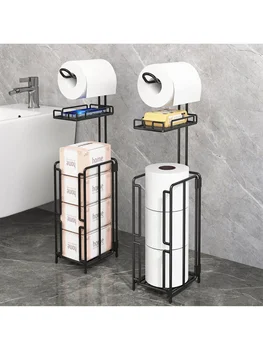 Держатель для туалетной бумаги 2packfreestandingstand Paper Roll с полкой и резервом для хранения в ванной: салфетки, мобильные телефоны, Мега-рулоны