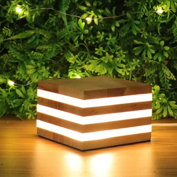 Светодиодная светящаяся настольная лампа Cube Для активного отдыха, блок для зарядки конфет, барная стойка, настольная лампа, украшение сцены, маленькая ночная лампа, зарядка через USB