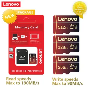 Lenovo 2TB Extreme PRO A2 U3 V30 4K Флэш-Карта Памяти 128 ГБ 256 ГБ 512 ГБ Micro TF /SD-Карта 1 ТБ Флэш-TF-Карта Для Nintendo Switch