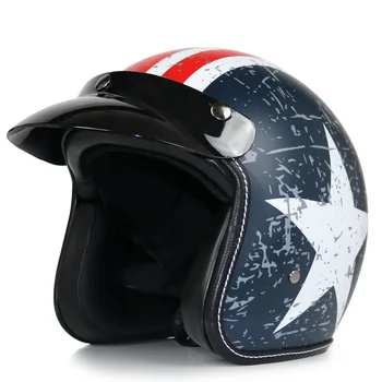 Мотоцикл Cruiser, ретро Винтажный шлем Capacete, электрический мотоцикл, 3/4 Открытый шлем для лица, Casco Vespa Dot, ABS Головной убор