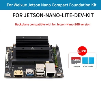 Для Jetson Nano 4GB + 16G Lite Плата Разработки DEV AI С Модулем Jetsonnano + 64G SD-карта + Кард-ридер + Питание 5V 3A