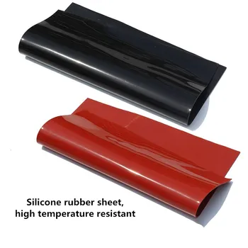 1 мм / 2 мм Красный / Черный Лист Силиконовой резины 250x250 мм Черный Силиконовый Лист, Резиновый Матовый, Силиконовое Покрытие для Термостойкости