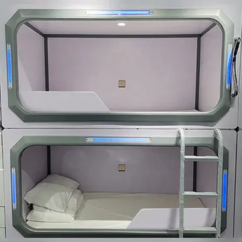 Космическая капсула Студенческое Общежитие Апартаменты Киберспортивный Отель Двухъярусные кровати из массива дерева Sleeping Pod Sleep Box