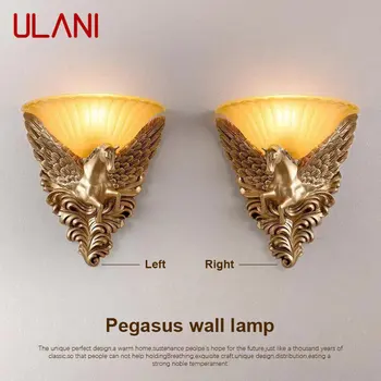ULANI Современный настенный светильник для помещений LED Gold с креативным дизайном в виде лошади, бра из смолы для декора дома, гостиной, спальни