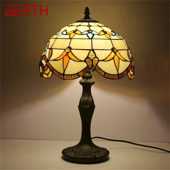 Настольная лампа Tiffany для спального места, современная для спальни, креативная цветочная фигурка, Светодиодная лампа для украшения дома