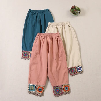 Женские нишевые укороченные брюки-палочки с эластичной талией Harlan Pants, свободные универсальные укороченные повседневные брюки для похудения на лето