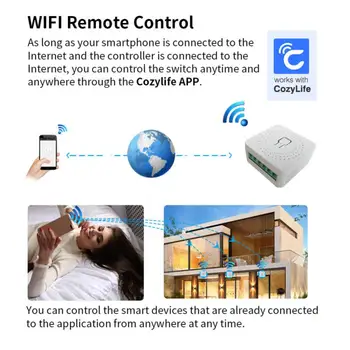 Голосовое Управление Diy Smart Home С Разъединителем Siri Cozylife И Homekit Wifi Пульт Дистанционного Управления Ac100-240v Mini Breaker 16a