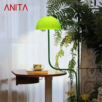 Торшер ANITA Nordic Green Fashion Art Современная Семейная гостиная Спальня Креативный светодиодный декоративный светильник