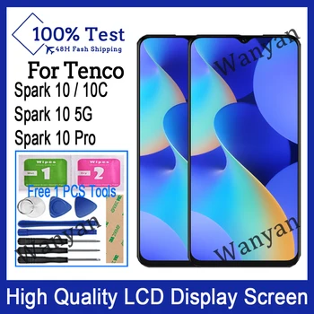 Оригинал Для Tecno Spark 10 Spark 10C Spark 10 5G ЖК-дисплей С Сенсорным Экраном Digitizer Для Замены ЖК-дисплея Tecno Spark 10 Pro
