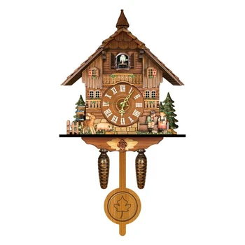 Часы с кукушкой в гостиной, Настенные часы в стиле ретро, Будильник с лесной кукушкой, Настенные часы, Детские украшения, Домашний будильник