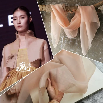 Одежда из сверкающей ткани из органзы Весна Лето Hanfu для показа одежды оптом Ткань для шитья своими руками За метр