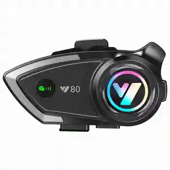 Y80 Мотоциклетный шлем Гарнитура Беспроводная Водонепроницаемая Bluetooth 5.3 Громкая связь Музыкальный наушник для райдеров Мото GPS Наушники