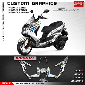 Наклейки на мотоцикл с графикой Кунг-Фу в комплекте для SMAX 155, SMAX155 2013 2014 2015 2016 2017, белый