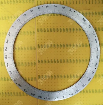 Диаметр: 310 мм внутренний d: 250 мм толщина: 2 мм 360-градусный циферблат 0,5-градусный циферблат Кольцо из нержавеющей стали с отверстием для позиционирования циферблат