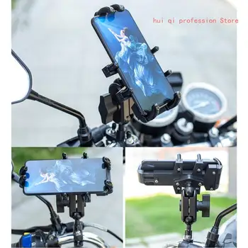 Ударопрочное крепление для мобильного руля, Универсальное Водонепроницаемое Крепление с поворотом на 360 °, Поддержка держателя телефона для мотоцикла из ABS