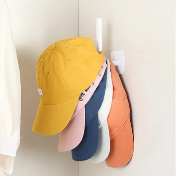 1 шт. Вешалка для бейсбольных кепок - Клейкие крючки для шляп на стену, вешалка для хранения кепок и органайзер для двери и шкафа