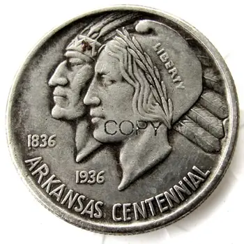 Памятная Монета-копия в Полдоллара США 1936 года, Покрытая Серебром