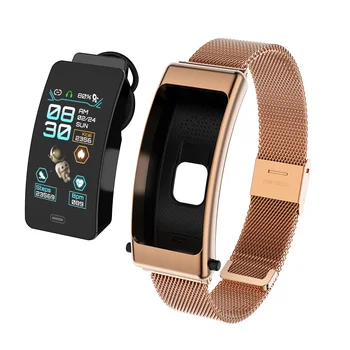 2023 Новая Bluetooth-гарнитура, умный браслет, Носимый спортивный ремешок на запястье, прослушивание звонков с сенсорным экраном, часы с частотой сердечных сокращений, ограниченное время