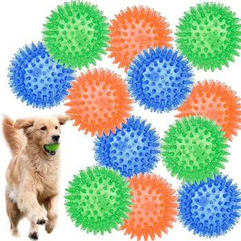 Пищащие игрушки для собак Spiky Dog Balls Очищает зубы и способствует здоровью зубов и десен вашего питомца, игрушки-пищалки для агрессивных