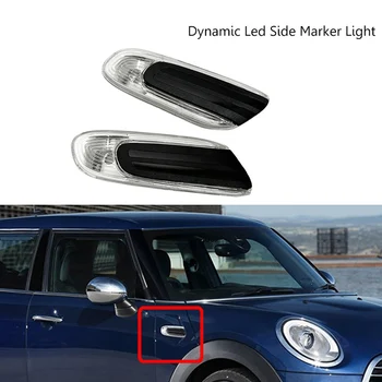 1 пара боковых накладок повторителя света указателя поворота Крышка лампы для BMW Mini Cooper F55 F56 F57 2014-2020 Белый