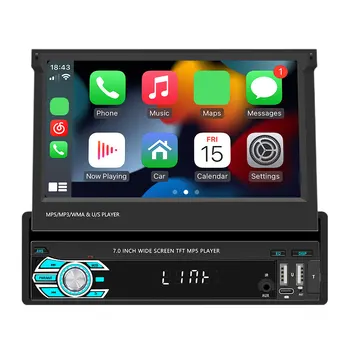 7-дюймовая автомобильная магнитола с камерой заднего вида CarPlay, автоаудиосистема Android, Bluetooth-совместимое FM-радио, аудиовыход USB HD 1024P RCA