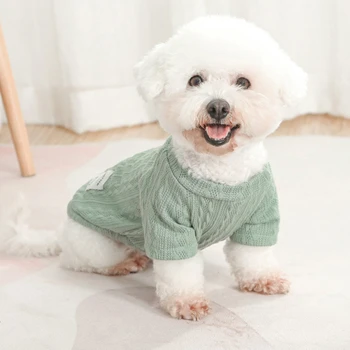 Одежда для собак, свитер для домашних животных, Нижняя рубашка для домашних животных, однотонный свитер, Разноцветные удобные сладкие Универсальные повседневные принадлежности для домашних животных