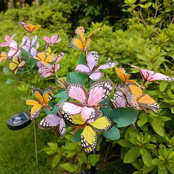 Солнечные садовые фонари Butterfly Tree, водонепроницаемые светодиодные наружные солнечные фонари, 600 мАч, Садовый орнамент, лампа, подарки для женщин на День матери