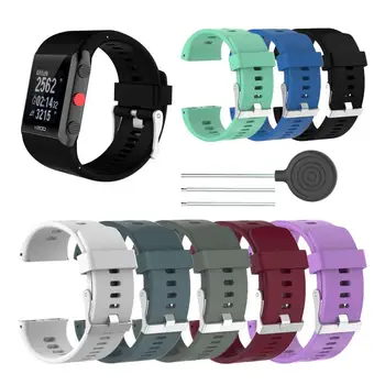 Силиконовый сменный ремешок для наручных часов Polar V800, смарт-браслет с инструментом, смарт-ремешок для часов для мужчин, женщин, черный, белый, синий