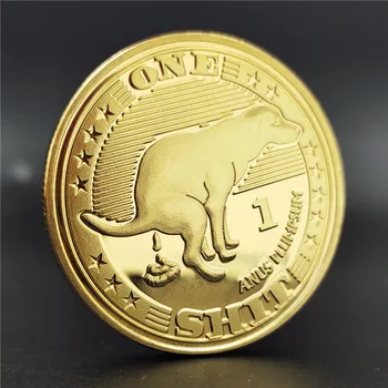 Счастливая золотая монета Позолоченная Монета из собачьего дерьма Коллекционная Художественная Коллекция Подарок Физический Памятный Металл Антикварная Имитация