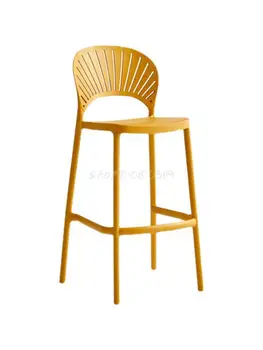 Дизайнерский барный стул в скандинавском стиле, минималистичный стол на стойке регистрации, пластиковый барный стул с сеткой, красный табурет для бара, изготовленный на заказ