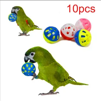 Клетка для жевания попугая, полый катящийся колокольчик, игрушка для птиц, игрушка для домашних животных, игрушечный мяч