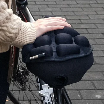 Революционная 3D Подушка Безопасности Для Велосипедного Сиденья Универсальное Велосипедное Сиденье Для Горного Велосипеда Складная Надувная Подушка Безопасности Для Сиденья