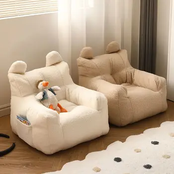 * Детский диван, мини-мешок, бархатное повседневное сиденье из ягненка, мультяшный детский диван, татами для чтения, детская мебель