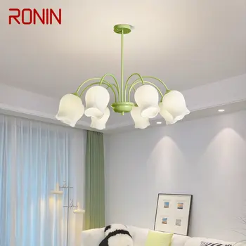 Современная осветительная люстра RONIN, светодиодные светильники в стиле лофт, веревочный креативный подвесной светильник в стиле ретро для домашней спальни
