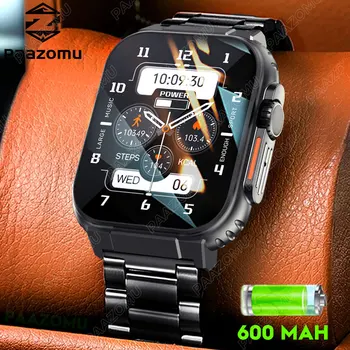 2023 Новые Смарт-Часы С Аккумулятором Ultra 600mAh TWS Локальная Запись Музыки Фитнес-Трекер BT Call Спортивные Мужские Смарт-Часы Для Android iOS