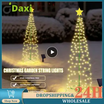 Энергосберегающий светодиодный светильник для Рождественской елки на солнечной батарее 2,5 В, гирлянды для рождественской елки, прочные, устойчивые к атмосферным воздействиям