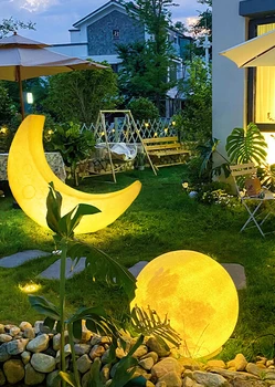 Наружный торшер moon lamp, водонепроницаемый торшер для лужайки, лампа для сада, лампа для виллы, торшер для наружного двора