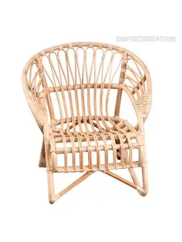 Скандинавский стул Cany, балкон Тростник Составляет мебель из трех частей Для отдыха Настоящий стул Cany Маленький чайный столик