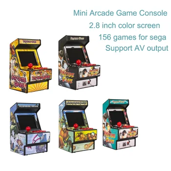 Ретро мини-аркадный игровой автомат, 156 игр для Sega с цветным дисплеем 2,8 дюйма, портативная портативная игровая консоль, поддержка AV-выхода