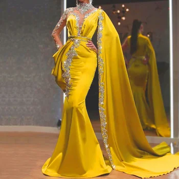Повседневное элегантное удобное тонкое платье, новое женское вечернее платье, элегантное желтое платье с пайетками, длинное платье для женщин, befree vestido 2023