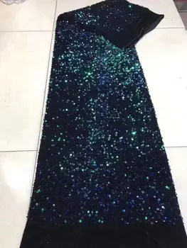 новейшая нигерийская бархатная кружевная ткань с зеленым блеском 2023, Высококачественное кружево, африканская кружевная ткань, свадебное платье, французское сетчатое кружево