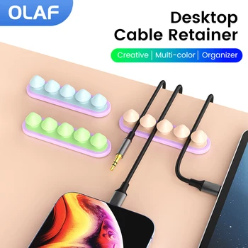 Кабельный органайзер Olaf, Устройство для намотки гибкого кабеля, держатель для органайзера проводов, Зажим для управления шнуром для сетевого кабеля USB-наушников.