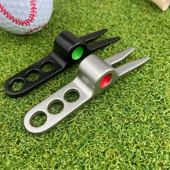 Инструменты для гольфа Divot Repair Divit Инструмент для гольфа Инструменты для гольфа для выравнивания Очиститель канавок Металлический зеленый инструмент Подарки для мужчин и женщин игрокам в гольф